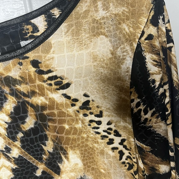 Women's Animal Print Flowy Mini Dress Sz M - Picture 3 of 10